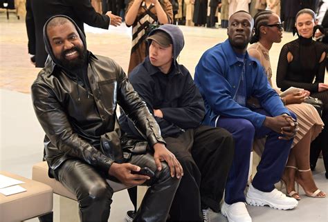 kanye at burberry|kanye west fashion week 2023.